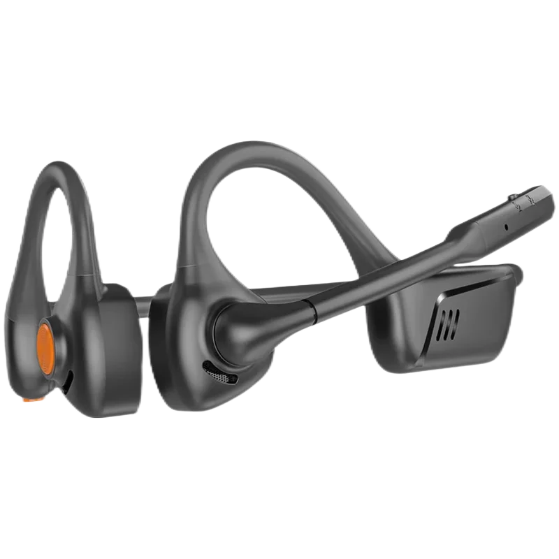 Eppfun Open Ear Air Conduction Bluetooth Headphones, AptX-LL Boom Microphone and Mute Button, for Driving, Phone Call, Office