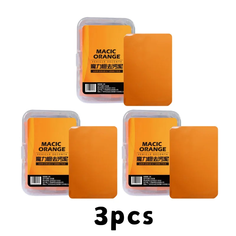 2/3/5PCS Car Magic Clay Bar With Storage Box Auto Detailing Cleaner Dirty Remover For Paintwork, Iron Filings & Spot Removal