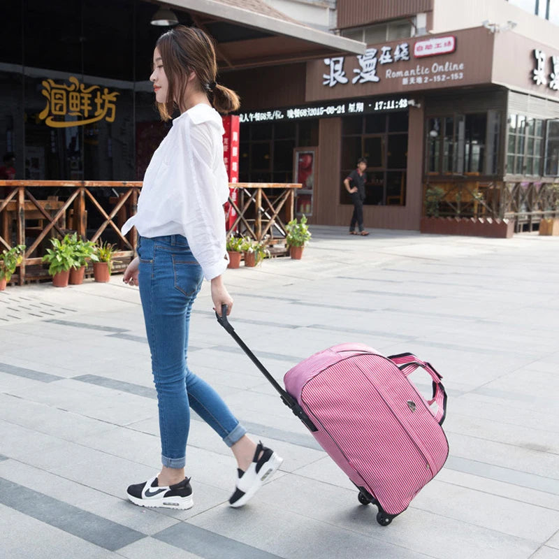 Travel Trolley Bag With Wheels Business Rolling Luggage Wheeled Bag Trolley Suitcase Waterproof Fashion Men Women Travel Bags