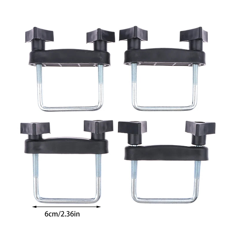 4 PCS Car Roof Rack Basket U-Bolt Clamps Mounting Fitting Kit Universal Luggage Frame Fixing Clip