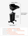SucceBuy Portable Shampoo Bowl Shampoo Sink for Washing Hair with Electric Pump Height and Angle Adjustable for Home Salon Use
