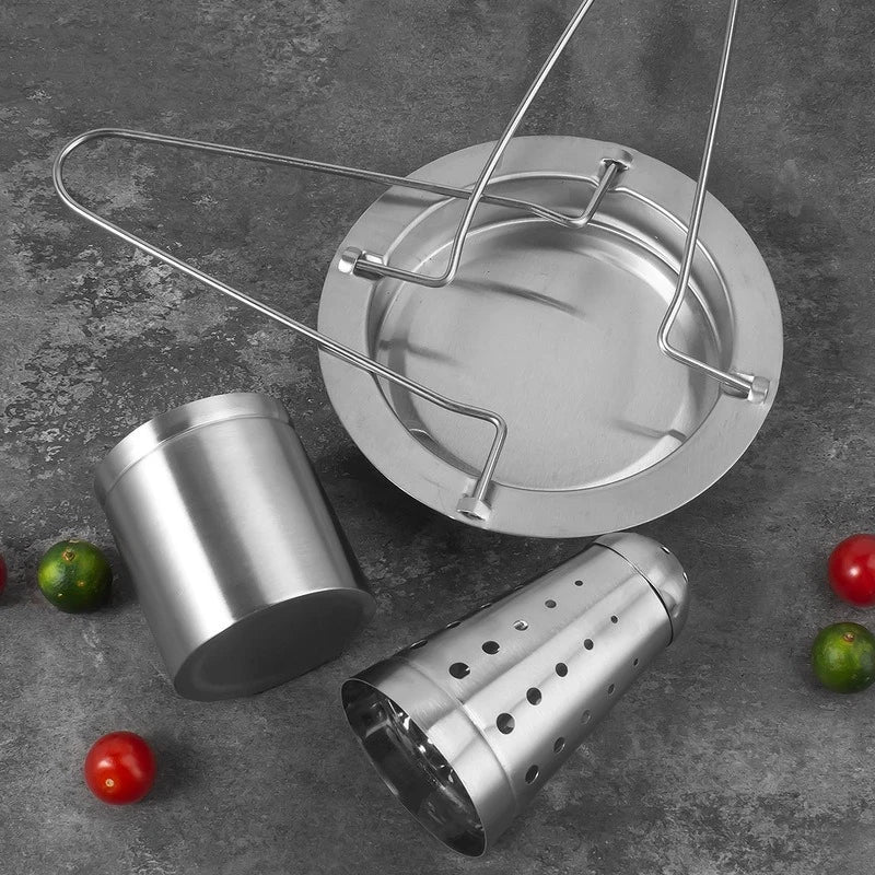 Stainlness Steel Roasting Grill Stand Outdoor Portable Chicken Roaster Rack Removable Non-stick Grilled Chicken Plate BBQ Tool