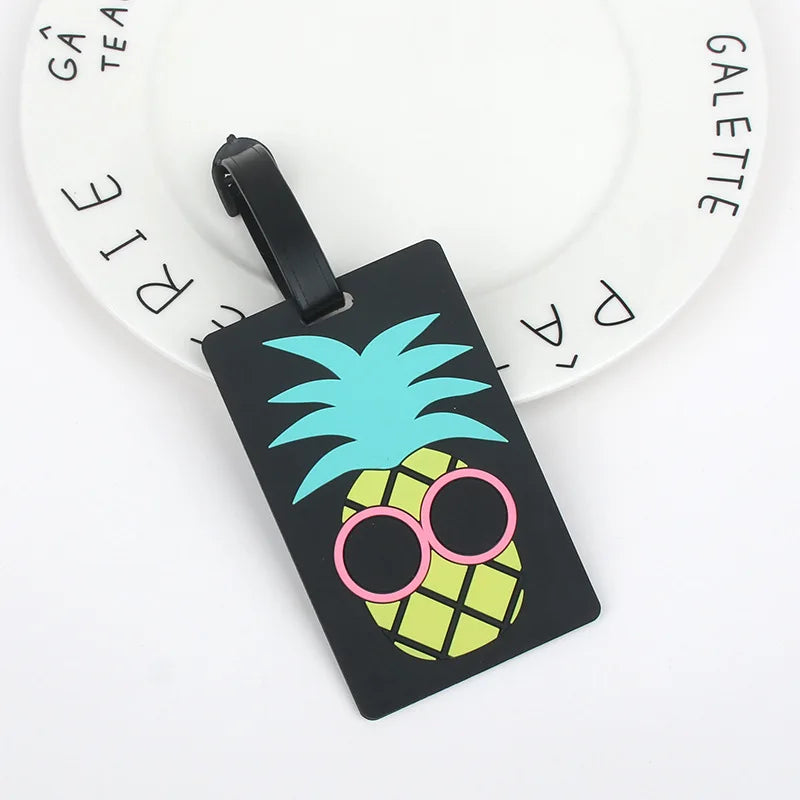 Luggage Tags Travel Suitcases Tag Cartoon Cute Luggage Tag Silicone Creative Id Name Labels Travel Tags Travel Accessories