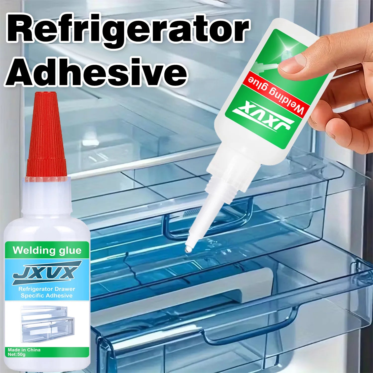 50g Oily Glue Original Welding Super Strong Refrigerator Adhesive Quick-drying Liquid Sealer Universal Strong Waterproof Welding Sealant With precision dispenser 1-5pcs.