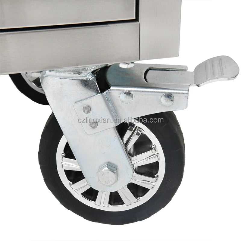 72in Garage Workstation Stainless Steels Tool Storage Trolley Tool Cabinet For Garages Or Workshops