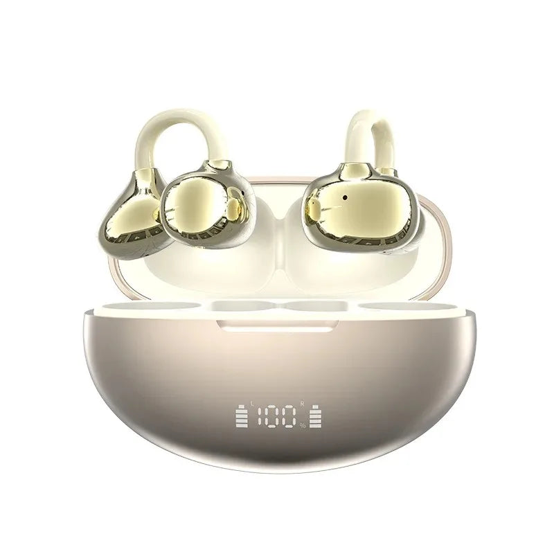 Ultra Comfortable Ear Clip Wireless Bluetooth Earphones Durable Long Battery Life Equipped with Hands-Free Microphone