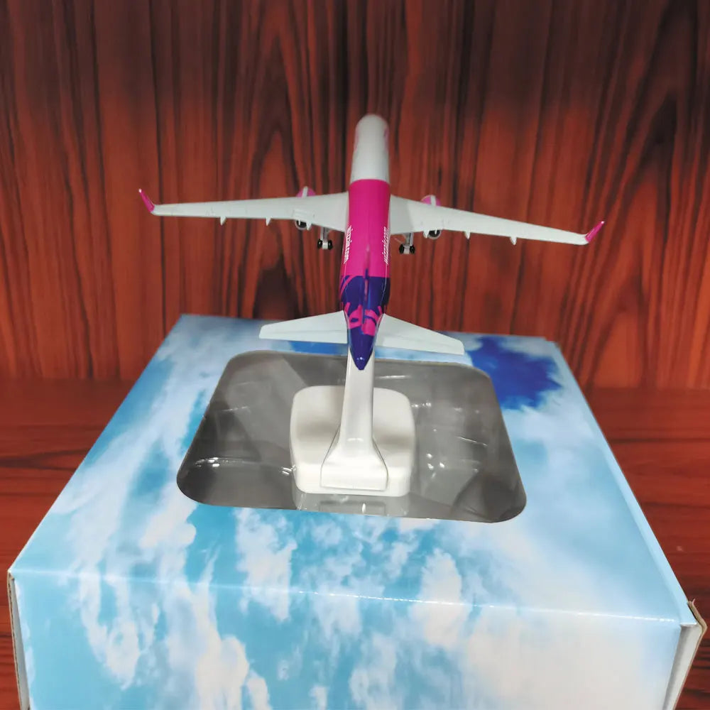 Display 20cm 1/200 Scale WIZZ AIR A321 NEO Aircraft Alloy Toy Model with Base Static Plane Decoration Gifts Collection