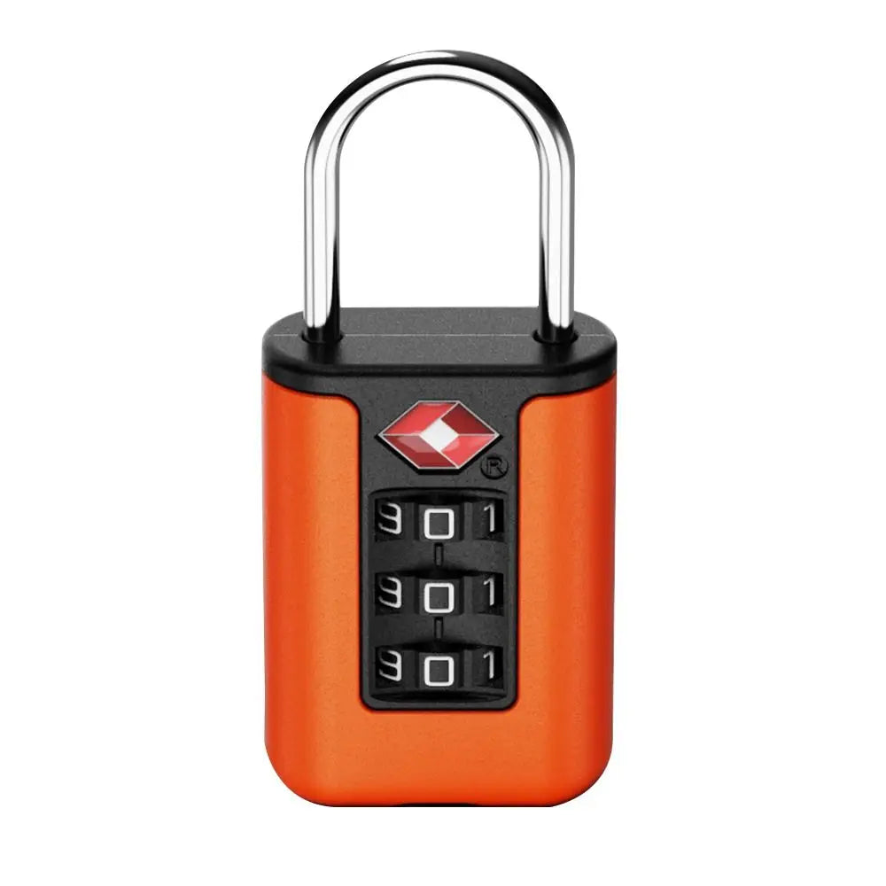 Portable Travel Security Tool Luggage Password Lock TSA Customs Code Lock 3 Digit Combination Lock Contrast Color Padlock