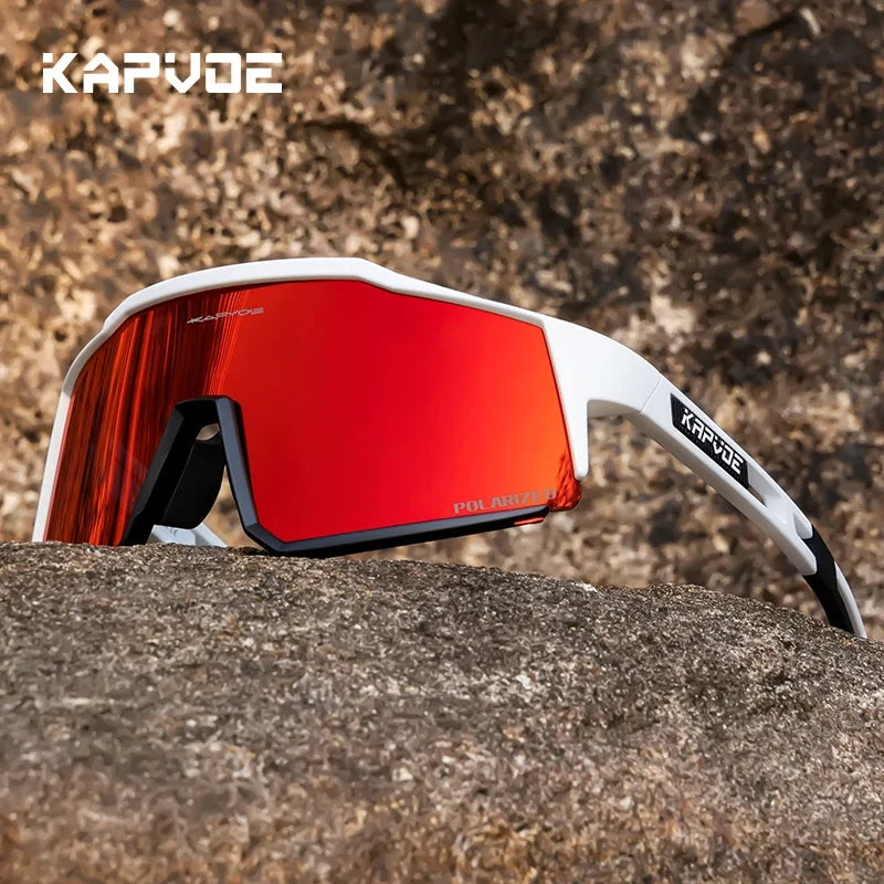 Kapvoe Polarized Sunglasses Fashion Cycling Glasses Bike Road Driving Goggles Outdoor UV400 Sports MTB Road Mountain Bicycle