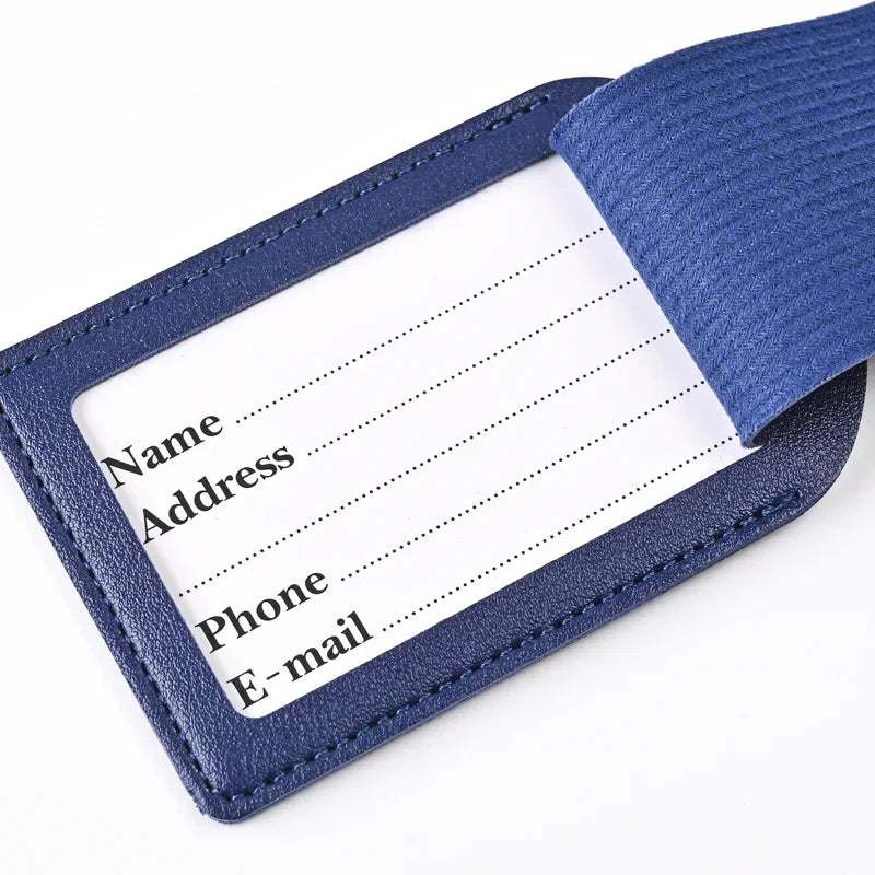 1pc Thicken PU Hot Stamping Aircraft Boarding Pass Luggage Tag  Suitcase Name Label Travel Tags Luggage Tags Travel Accessories