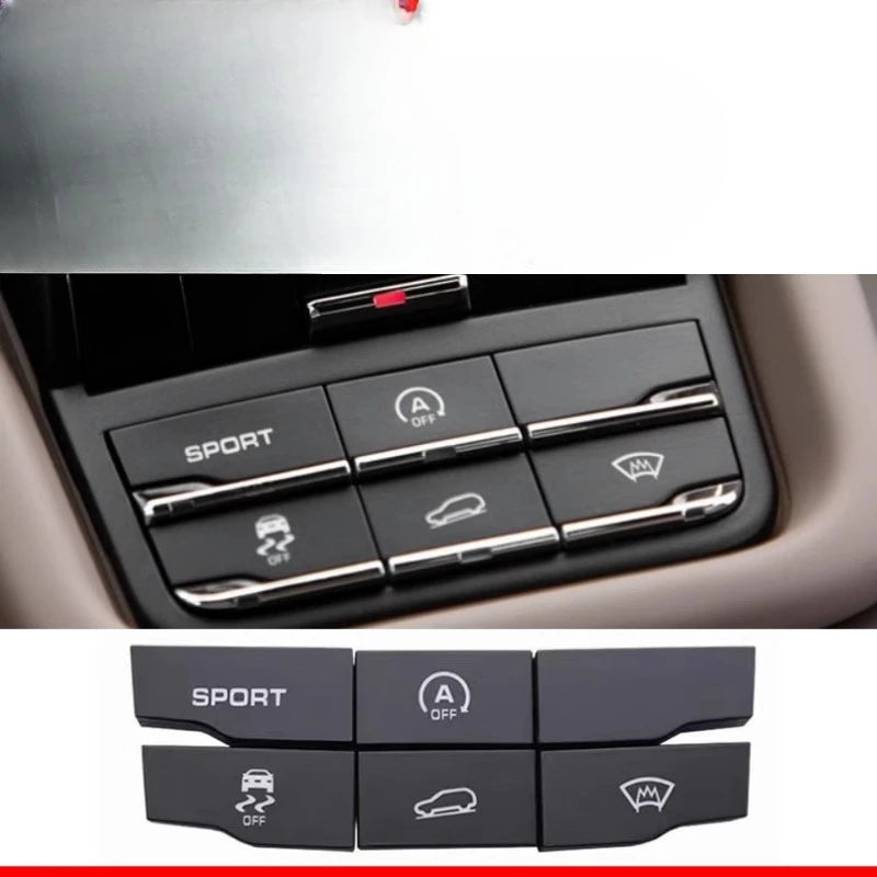 1pc For Porsche Cayenne Center Button Sport Mode Auto Start-Stop Anti-skid Body Balance Button Switch