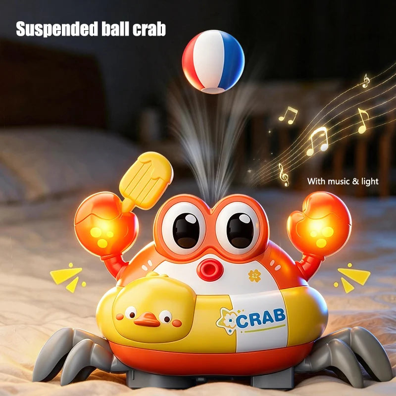 Kids Electric Crab Toy with Music and Lighting Education for 3 Year Children Gift