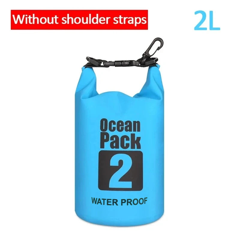 500D PVC Waterproof Dry Bag Sling Backpack Roll Top Storage Sack for Kayaking Rafting Hiking Fishing Boating Outdoor Gear