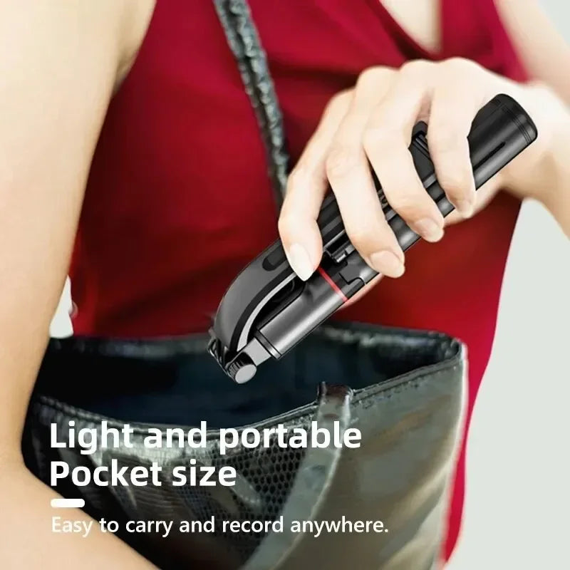 Wireless Selfie Stick for Smartphone  27 Inch Tripod with Bluetooth Remote Foldable Stand for Vlog Shooting Record