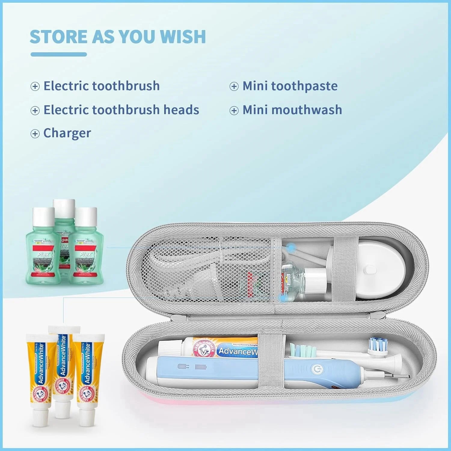 Portable Empty Universal Toothbrush Travel Case EVA Storage Bag For Electric Toothbrush Protective Shell Organizer Holder Box