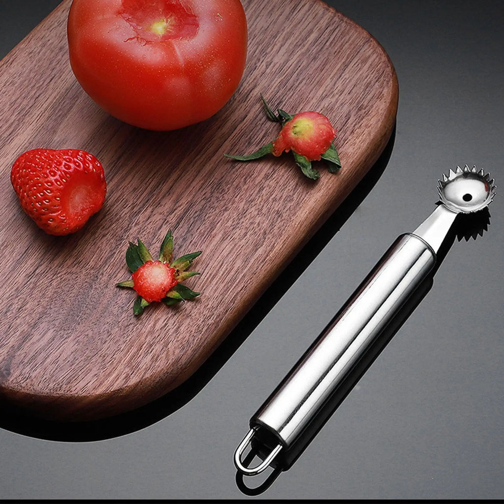 Tomato Corer Remover Strawberry Stem Remover Tool Portable Stainless Steel Tomato Stem Remover Vegetable Fruit Stem Remover