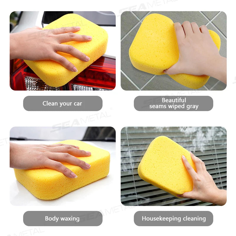 SEAMETAL Car Wash Sponge Block Car Motorcycle Cleaning Supplies Large Size High-density Sponge Brush Dusting Car Cleaning Tools