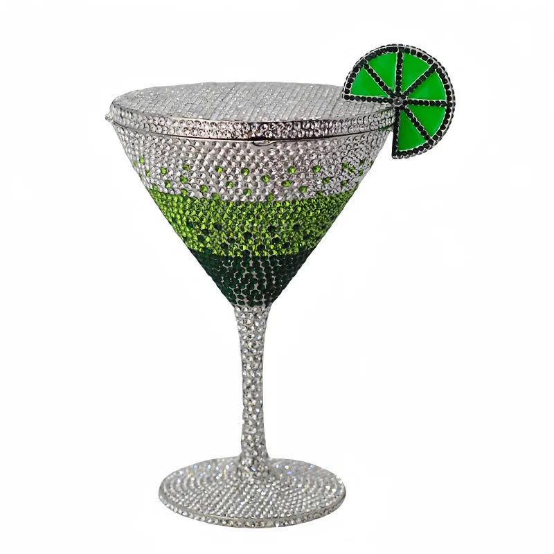 Martin Cocktail Cup Diamond Evening Bag New Arrival Crystal Bridal Handbag Dinner Clutches Female Crystal Purse Rhinestone Bags