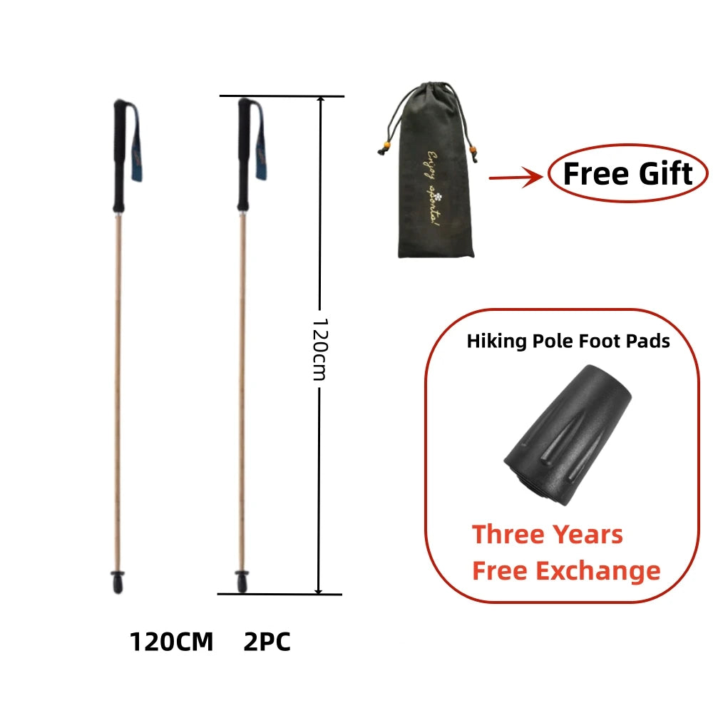 110g Ultra Light Weight Hiking Sticks Retractable Trekking Poles Folding Carbon Fiber Hiking Poles Walking Sticks Trekking Stick