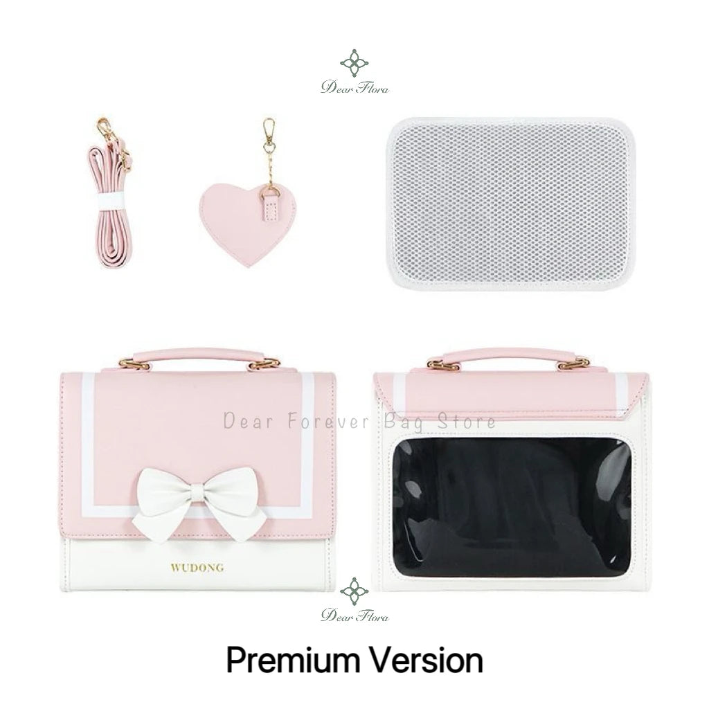 Y2K Premium Version Sweet Ita Bag Lolita Girl Transparent Bag Fashion Preppy Style Shoulder Crossbody Bag Kawaii Display Handbag