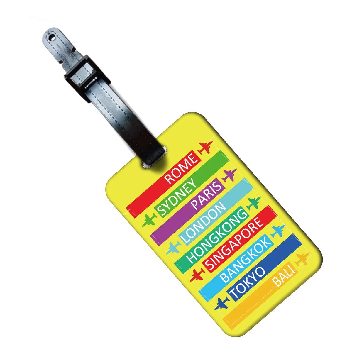 Creative 5 Colors Luggage Tag Colorful Luggage Tag Label for Travel Women Funny Backpack Suitcase Tag Name ID Identifier Durable