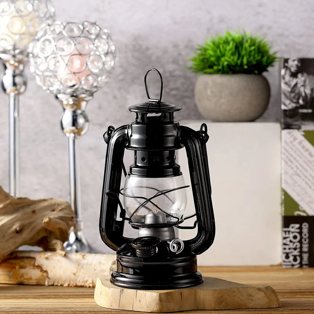 19cm Retro Outdoor Camping Lamp Portable Lantern Bronze Colored Oil Lamp Vintage Photo Props Outdoor Camping Lights
