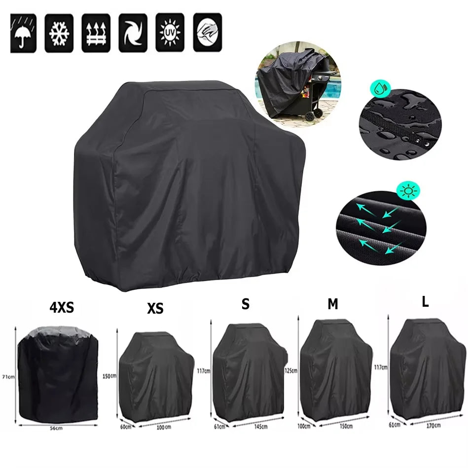 Barbeque Grill Cover Outdoor Dustproof Waterproof Oxford Cloth Multifunctional Dustproof Rainproof Outdoor BBQ Stove Cover
