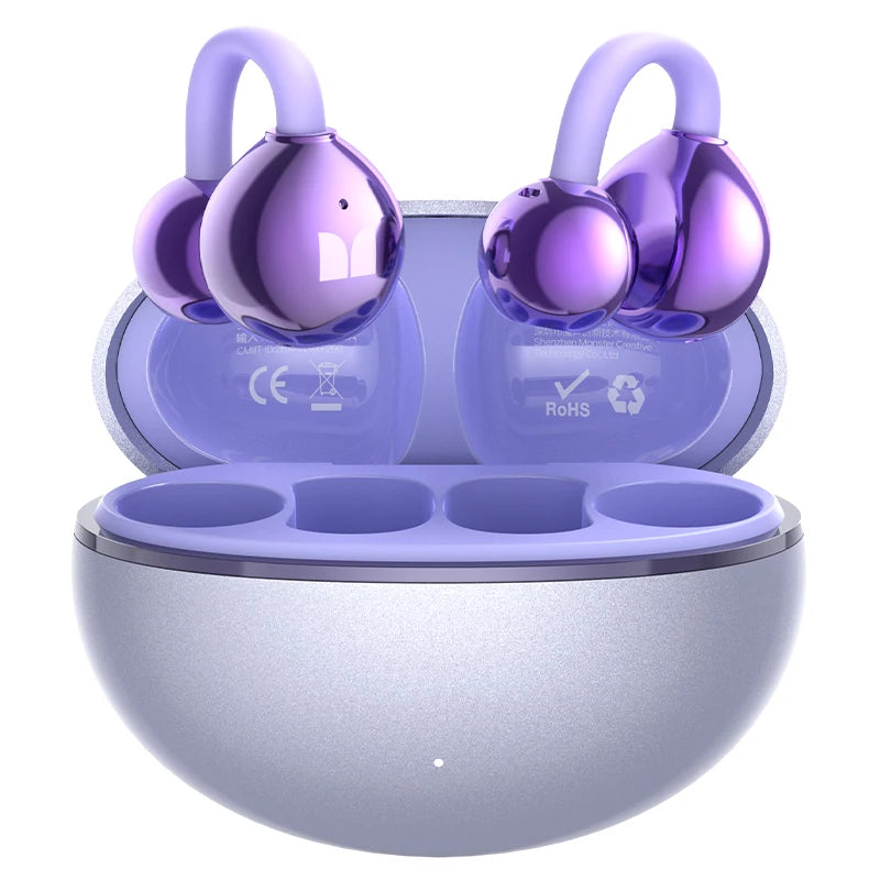 Monster Airclip AC730 OWS Ear Clip Headphones 360° Stereo Sound Bluetooth 6.0 Wireless Earphone Clear Call TWS Wireless Earbuds