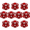 D20 Dice Set 10pcs/set Polyhedral 20 Sided Transparent Dice for Role Playing DND COC Entertainment Board Game
