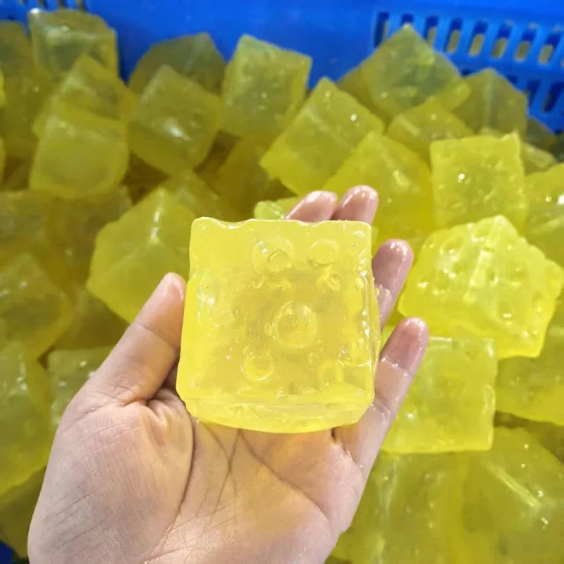 Squishy Honey Cheese Square Fidgets Toys Super Soft Mochi Cheese Squeeze Toy Funny Anti-stress Sensory Toy for Adults Gifts