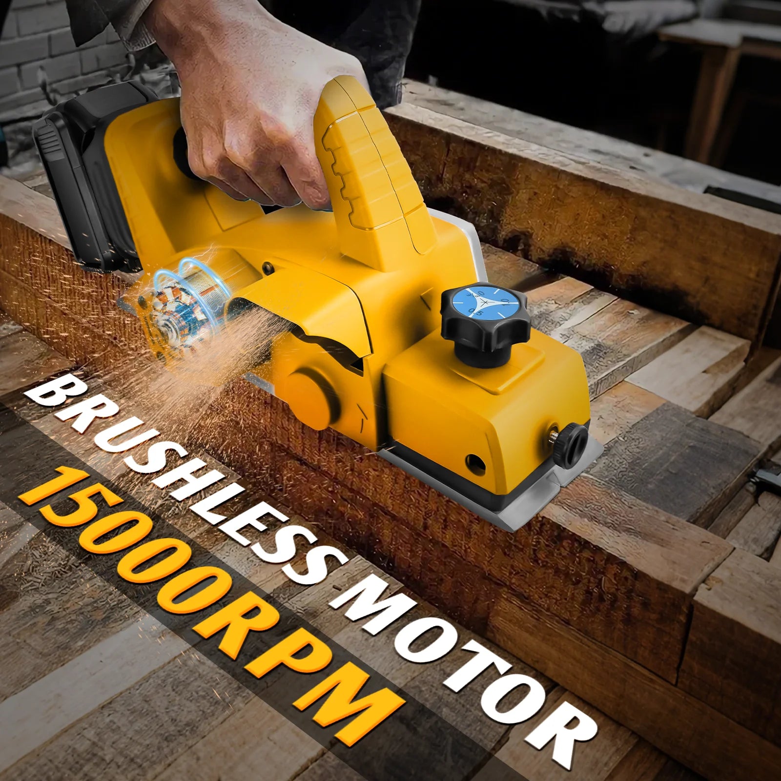 Electric Hand Planer for Dewalt 20V Cordless Handheld Power Planer Carpenter Home DIY Electric Router trimmer Power Tools