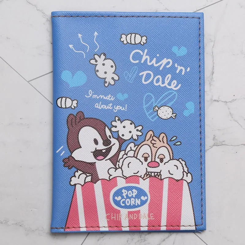 Cartoon Travel Accessories Disney Mickey Princess Passport Holder PU Leather Women Travel Passport Cover Case Card ID Holders