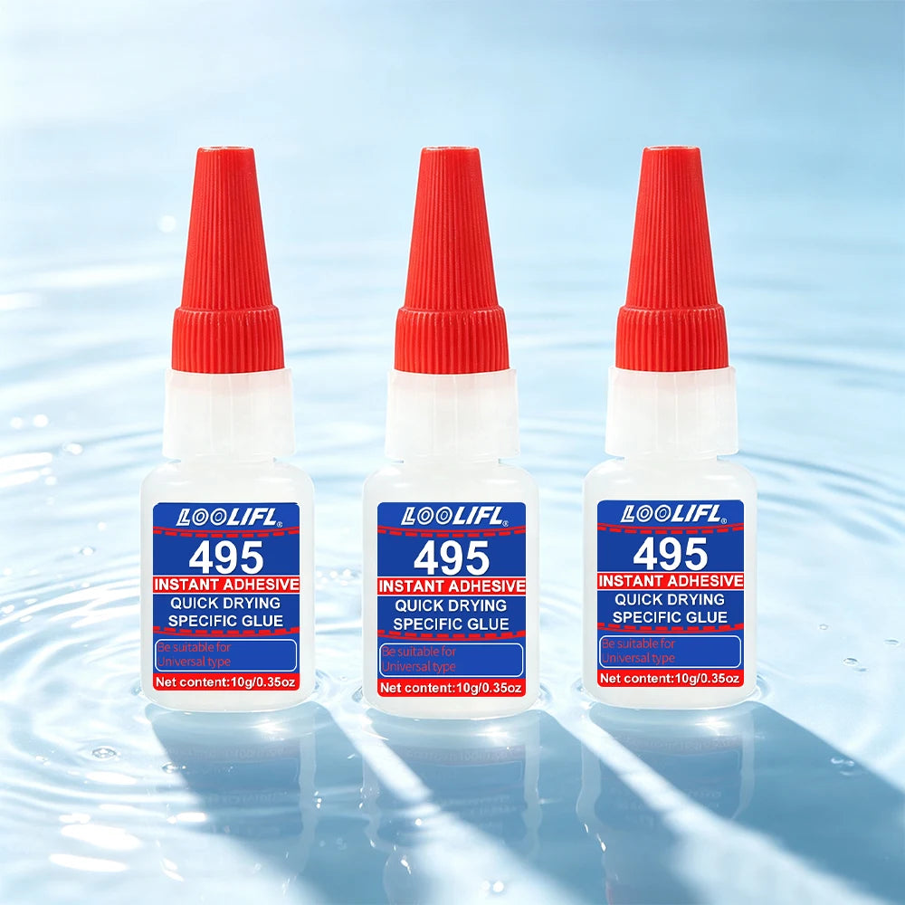 495 10g Super Instant Glue Quick Dry Strong Adhesive Precision Tip Universal Repair Glue Plastic Metal Ceramic Rubber Fix Glue
