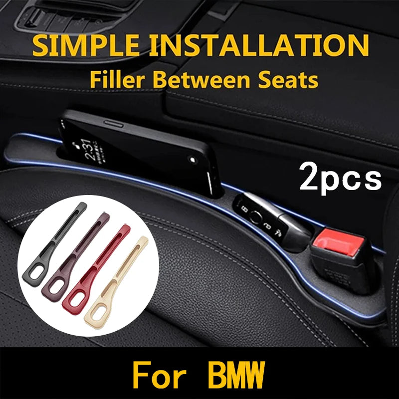 2Pcs For BMW E93 F10 F20 F30 F40 F15 F25 F26 F31 F49 F86 M3 M5 X5 Car Seat Gap Filler Between Seats Crevice Interior Decoration