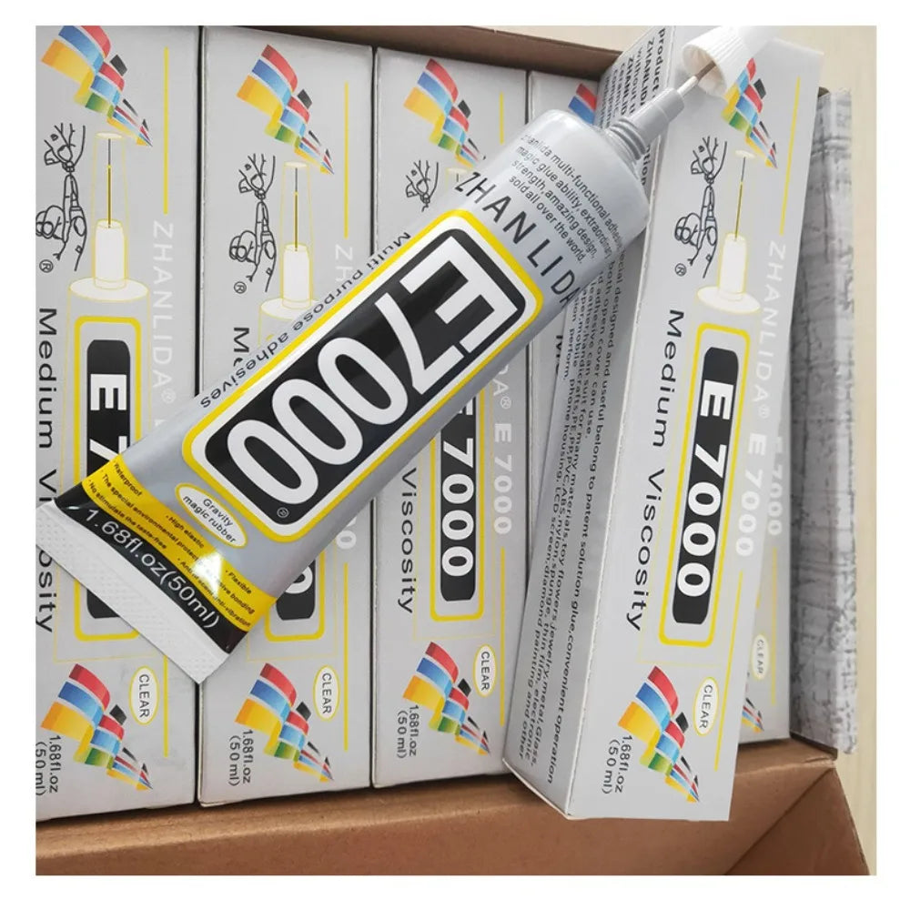 New 50/110ML Clear Glue E7000 DIY Craft Rhinestone Jewelry Adhesive Multipurpose Fabric Adhesive Leather Bag Fixing