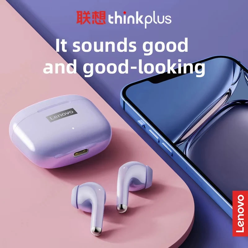 Lenovo LP40pro TWS Wireless Earbuds Bluetooth 5.3 HiFi Stereo Noise Reduction Sports Gaming Headphones for Running Travel Office