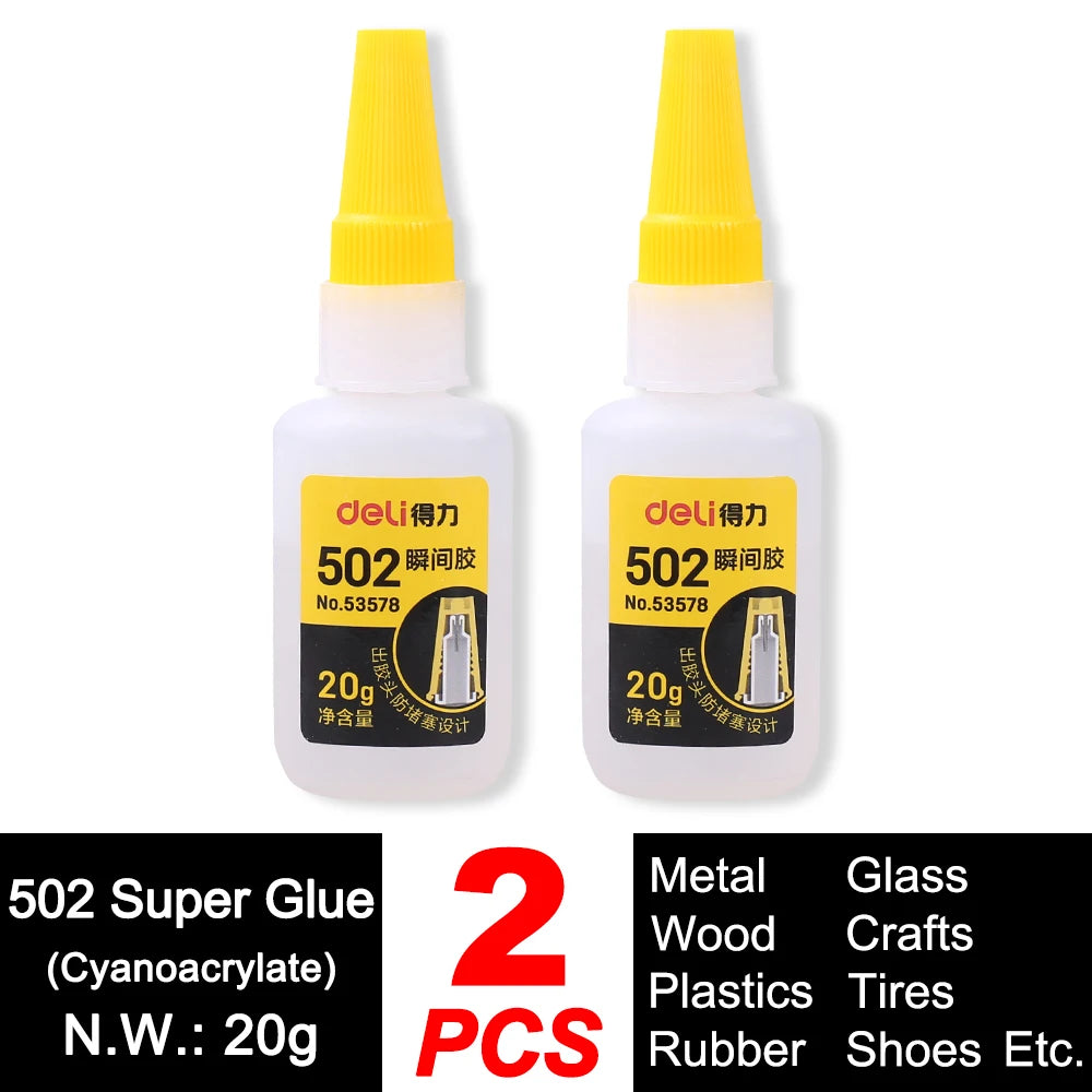 Professional Super Glue Extra Strong 502 Fast Instant Adhesive Cyanoacrylate Hardware Metal Cars Wood Craft Hobby Seconds Bond