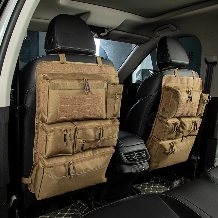 High Quality Multifunction 62*42CM 600D Tactical Car Back Seat Multi-Pocket Portable Hanging Storage Bag Organizer