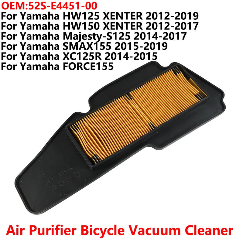 Motorcycle Air Purifier Bicycle Vacuum Cleaner For Yamaha HW125 HW150 Majesty-S125 SMAX155 XC125R FORCE155 52S-E4451-00  Quality