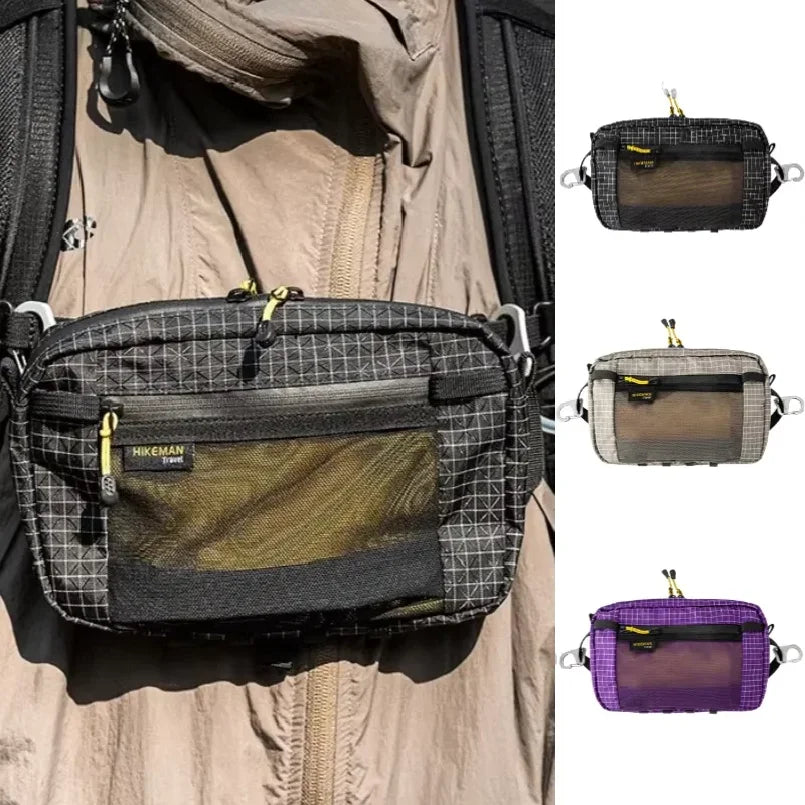 Fiber Waist Pack 1.1L Waterproof UrltraLight Multi Pocket for Cycling Running Hiking Camping Outdoor Sports Accessories