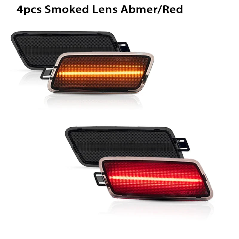 Car  Front & Rear Side Marker Lights Assembly For 2012-2018 Audi A7 S7 RS7 Parking Lights/DRL, Replace OEM Sidemarker Lamps
