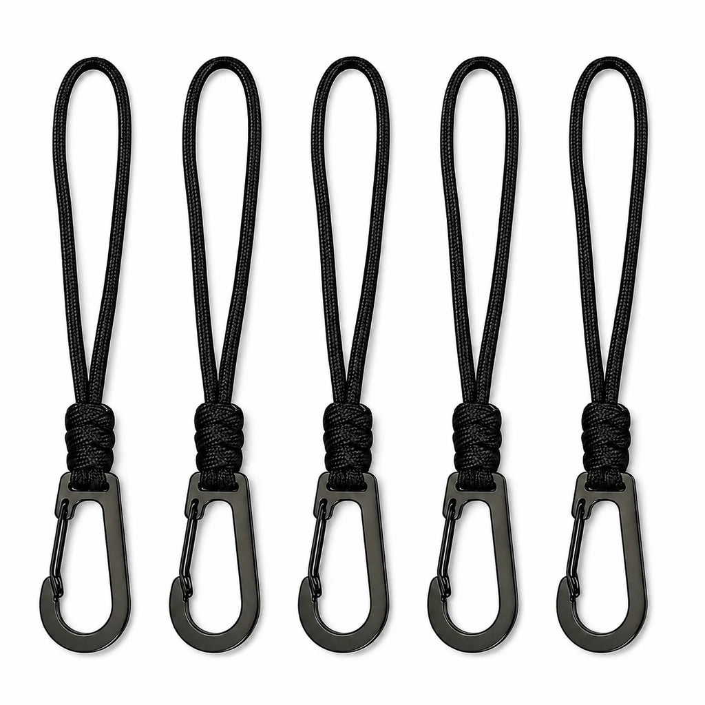 Braided Paracord Keychain Lanyard Outdoor Camping Backpack Quick Release Carabiner Hook Anti-Lost  Wrist Lanyard Hiking EDC Tool