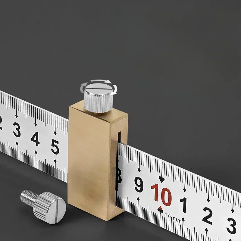 Metal Carpenter Carpentry Square Woodworking Tools Carpentry Steel Ruler Positioning Limit Block Measuring Marking Gauge