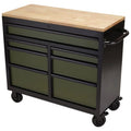 41-Inch 7-Drawer Stainless Steel Rolling Workbench Large Tool For Garage Workshop Use