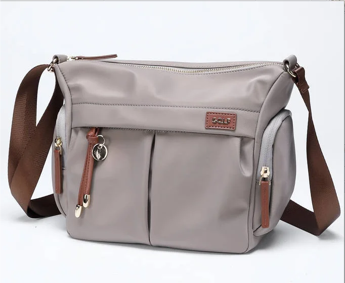 GOLF Women Crossbody Bag Nylon Female Cross Shoulder Bag Waterproof Woman Versatile Cell Phone Sling Bags Ladies Black Antitheft