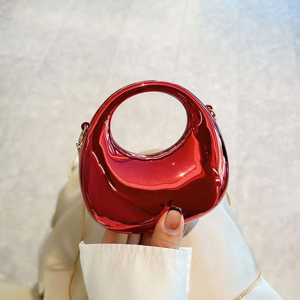 Fashion Acrylic Clutch Bags Elegant Small Handbags Portable Handle Wrist Bag for Women