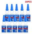 LOOLIFL 414 10Pcs 20G Super Glue Multi Purpose Strong Cyanoacrylate Adhesive For Plastic Rubber Metal Fast Setting Repair Glue