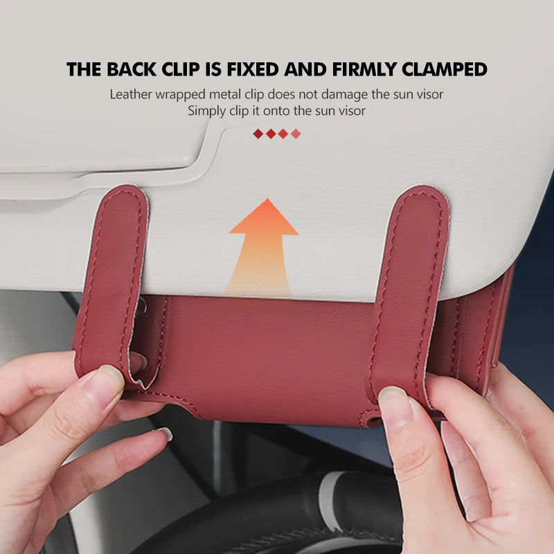Car Glasses Holder Sun Visor Sunglasses Clip Card Accessories For Toyota C-HR CHR Logo 2016 2017 2018 2019 2021 2022 Fortuner