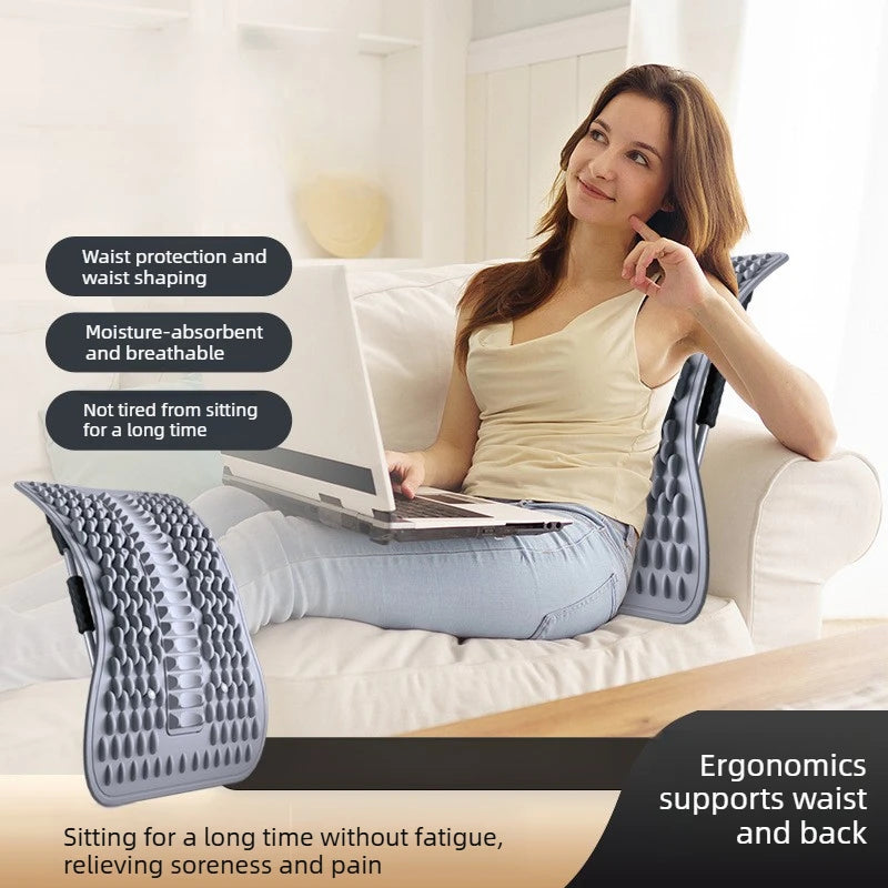 12Magnets Lumbar Vertebrae Relaxer Humpback Correction Shaping Back Stretcher Back Pain Relief Stretching Massager for Women&Men