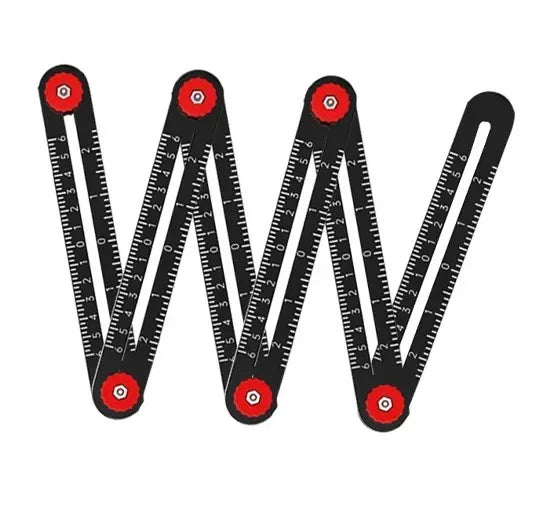 12/9/6 Fold Angle Ruler Multi Angle Aluminium Alloy Measuring Ruler Finder Izer Locator Template Tool DIY Measuring Ruler